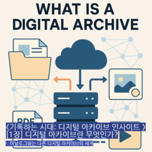디지털 아카이브 개념을 설명하는 데이터 흐름 다이어그램