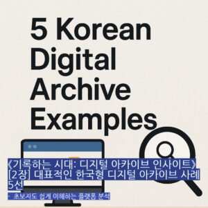 한국의 대표 디지털 아카이브 플랫폼 로고 모음