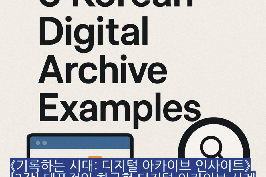 한국의 대표 디지털 아카이브 플랫폼 로고 모음